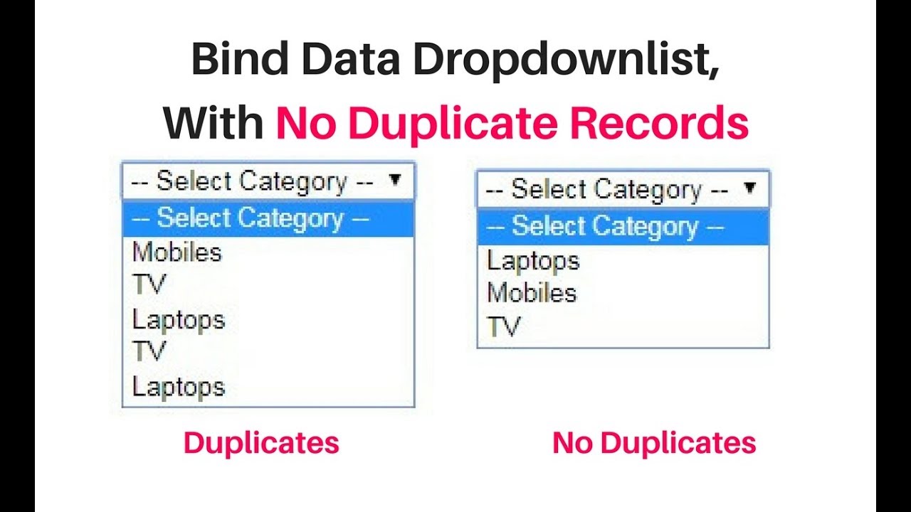 dropdownlist Prevent duplicate | sqldatasource asp.net
