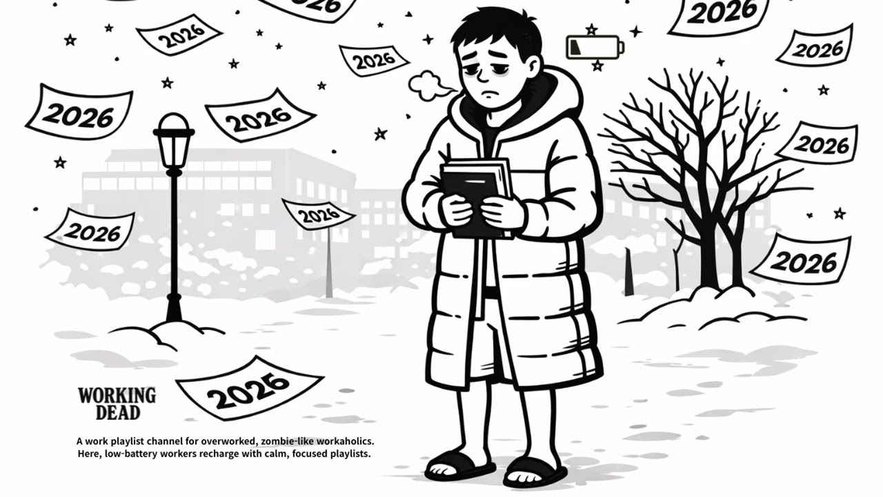 🪫 work lofi | 오늘 할일 : 새해 첫 일정은 도서관 출근 📖 | jazz lofi, focus music