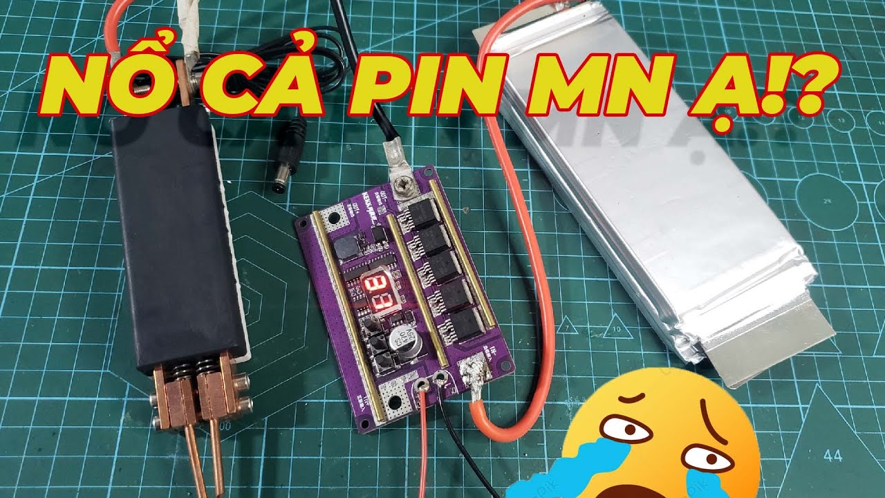 Test thử hàn cell pin với pin xả 180C, Quá khủng! #hancellpin
