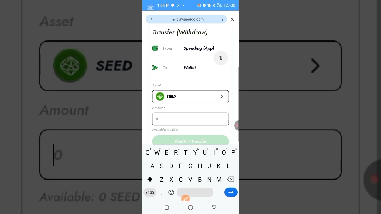 How to complete seed withdrawal