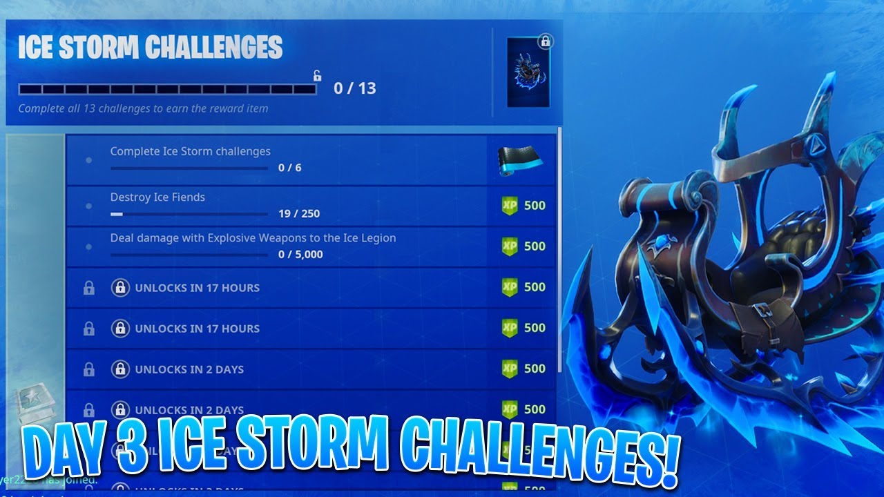 Fortnite Ice Storm Challenges 