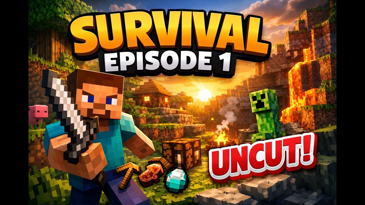 Minecraft survival episode-1 (Uncut)  Forever world