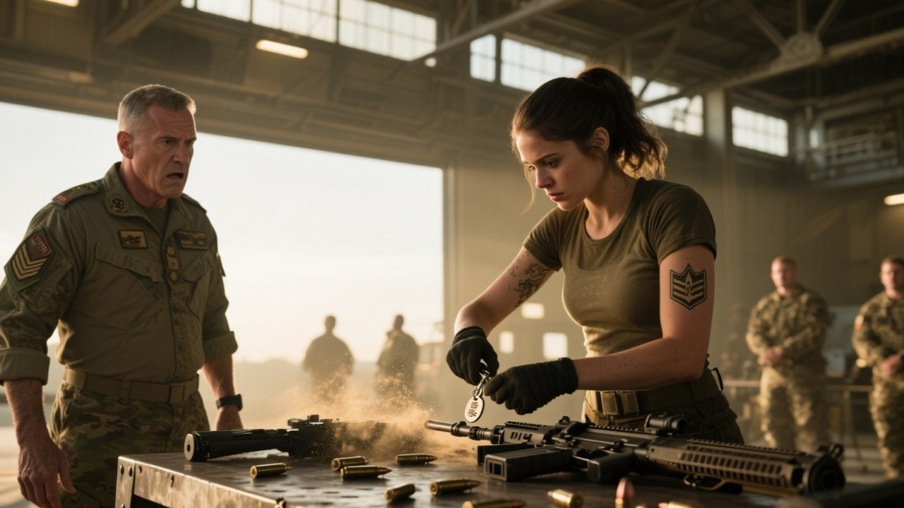 “The General Froze After Seeing a Woman Cleaning Guns — Her Tattoo Matched His Lost Unit’s Insignia.