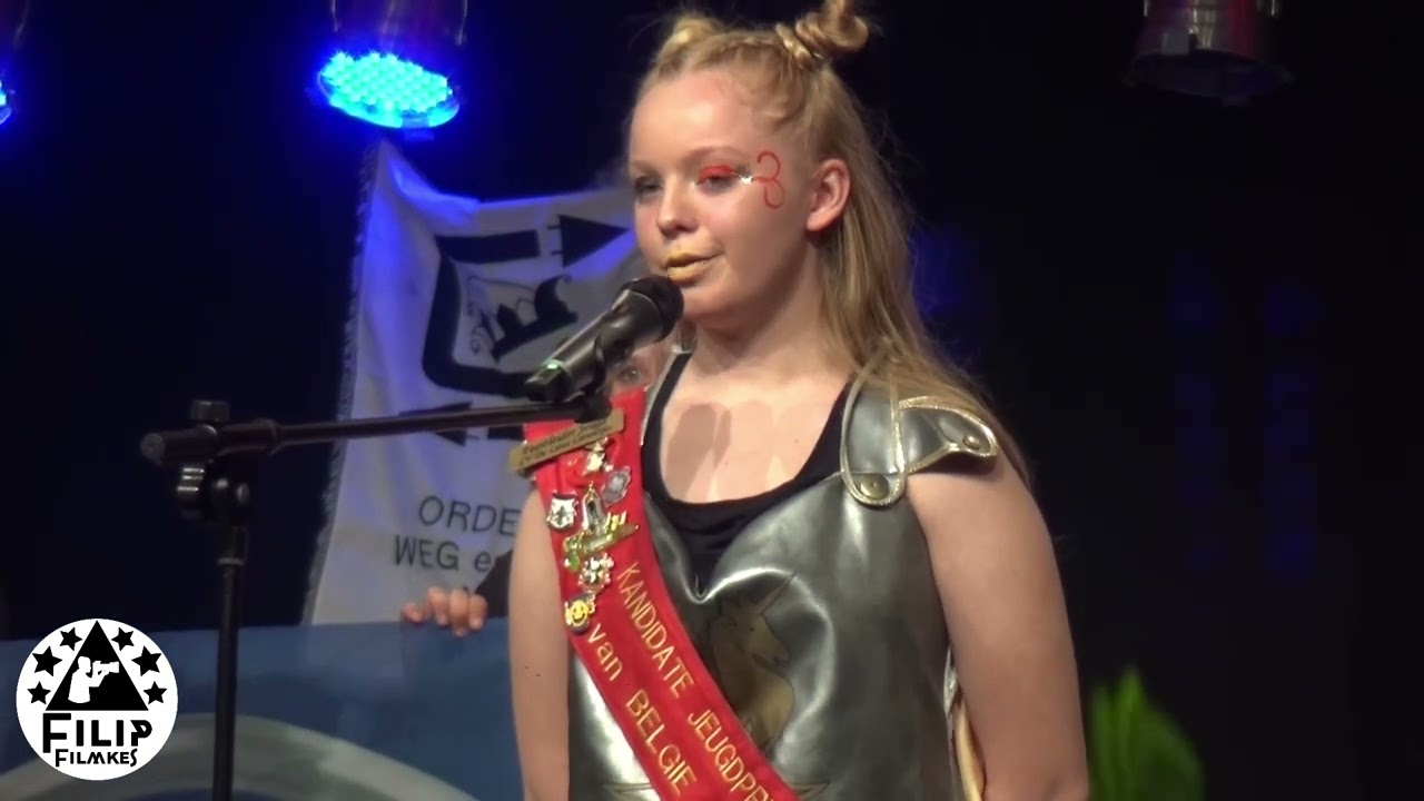 intreden van de eerste kandidaat  voor  jeugdprinses  van Belgie voor 2024 Kiki ( kiana