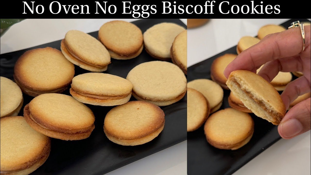 Biscoff Cookies In Kadai | No Oven, No Eggs Biscoff Cookies Recipe | Vanilla Cookies | Biscuits