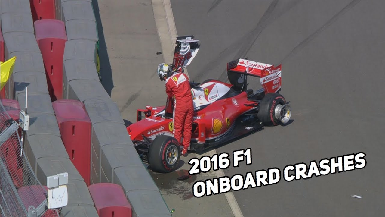 2016 F1 Onboard Crashes