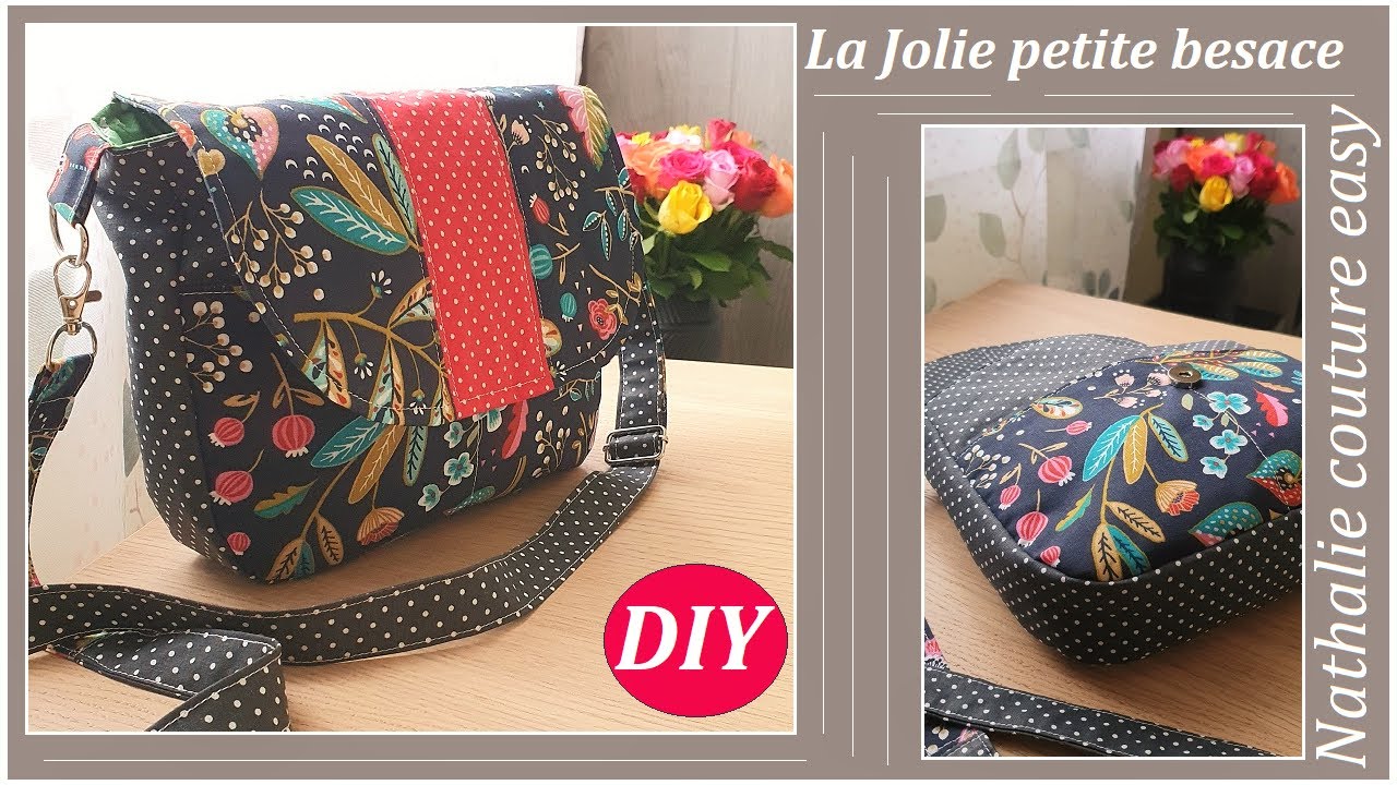 DIY pour cette jolie petite besace avec patron PDF / Nathalie couture easy