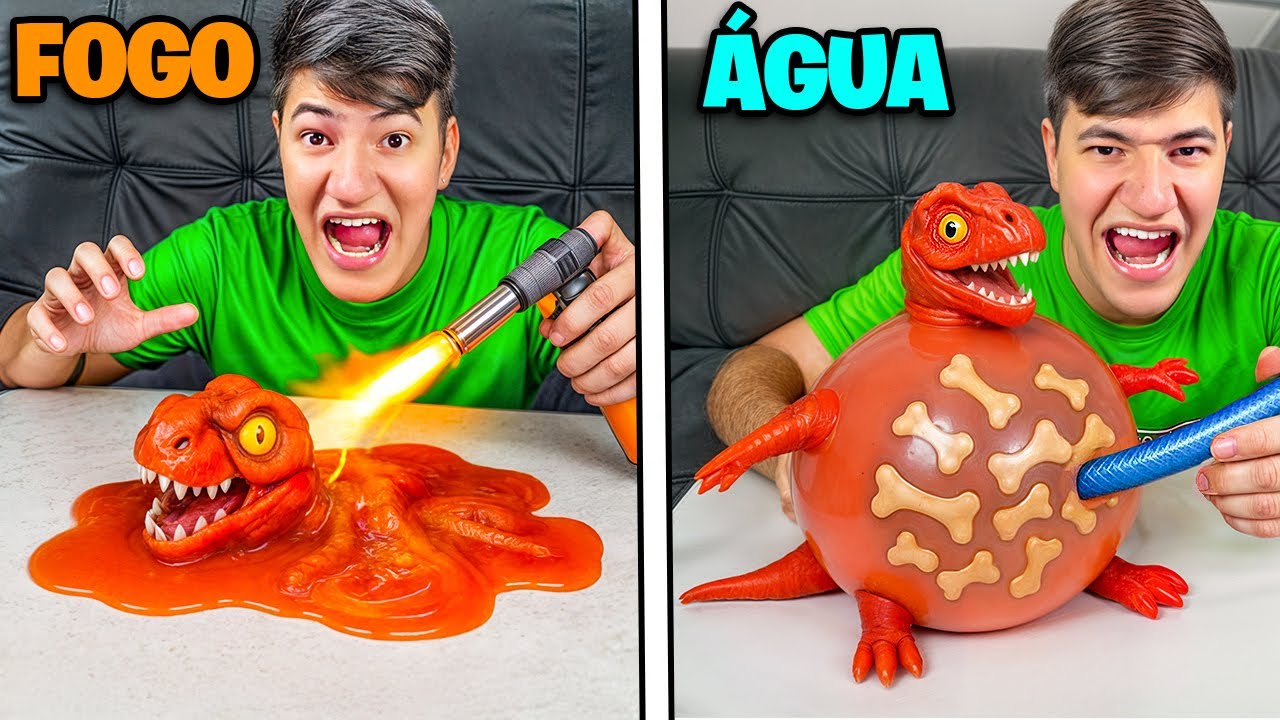 DINOSSAURO INDESTRUTIVEL VS ELEMENTOS! CONSEGUIMOS DESTRUIR?