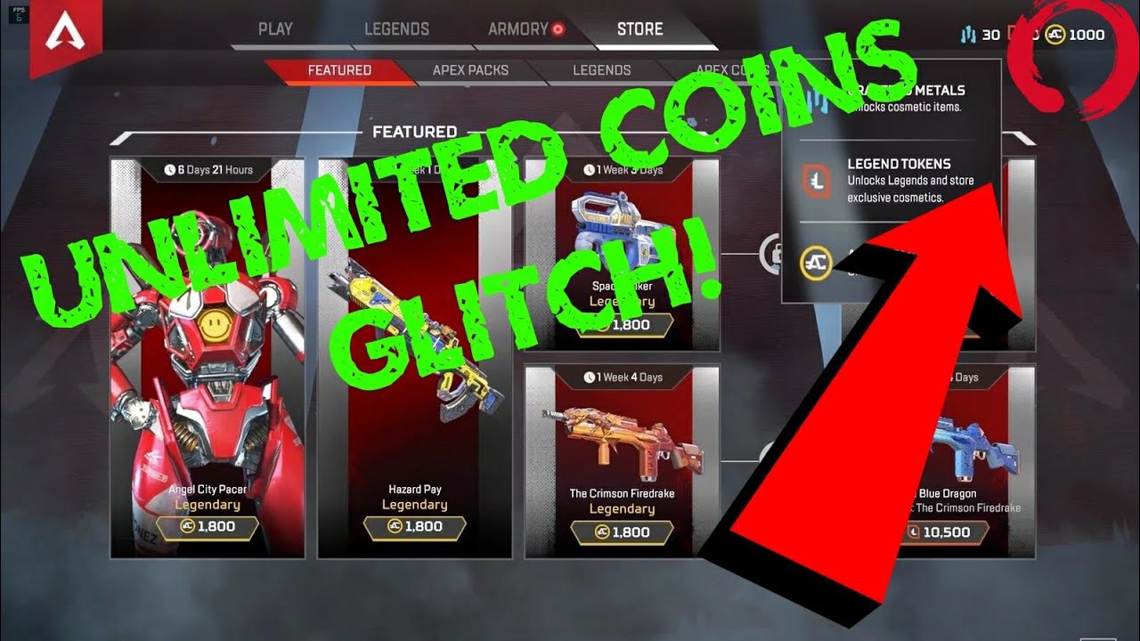APEX LEGENDS UNLIMITED COINS GLITCH!! Apex Legends Glitches!