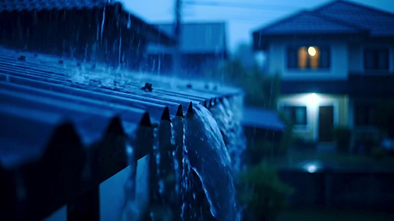 Midnight Tin Roof Symphony: Heavy Rain Pouring Gently Through the Night for Deep, Peaceful Sleep 373