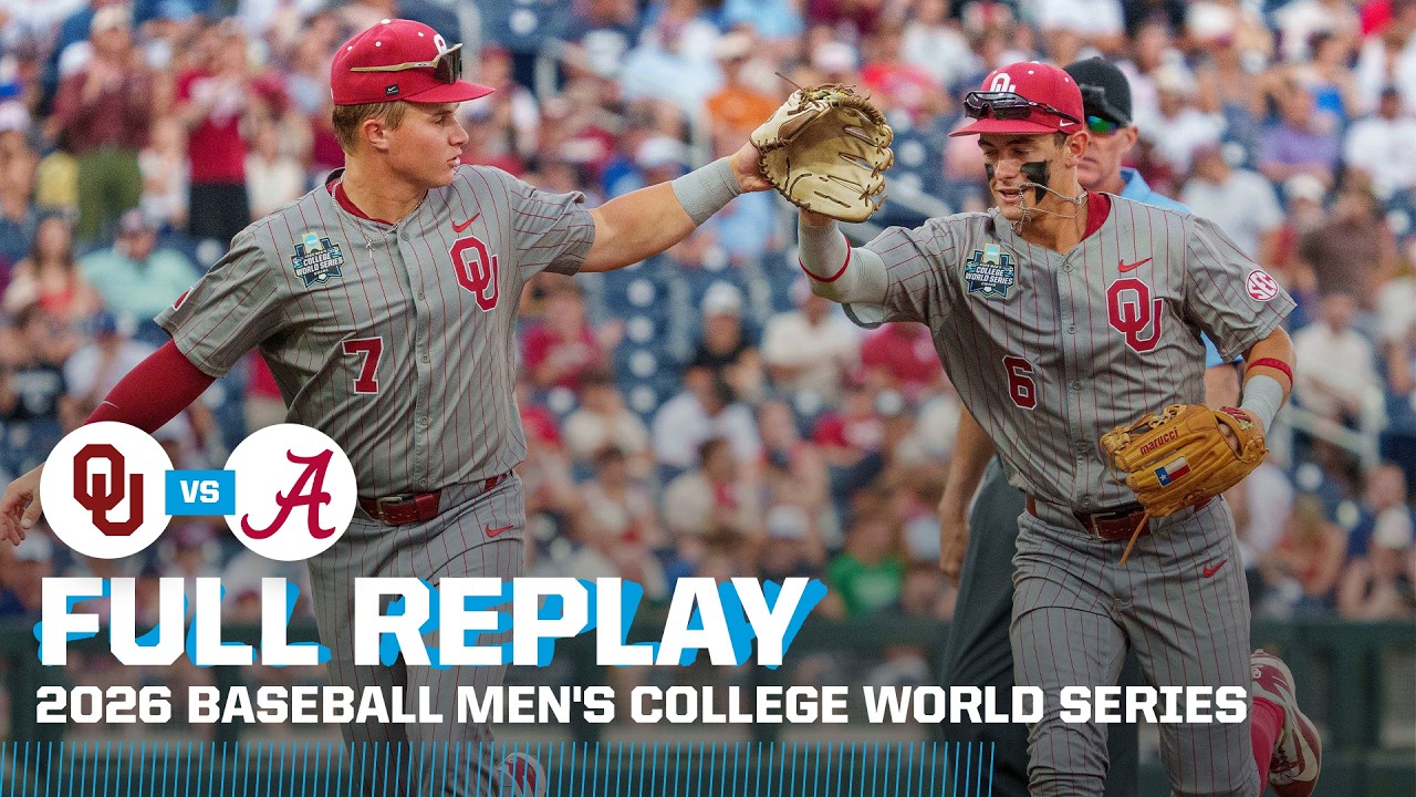 Oklahoma vs. Alabama: 2026 Men's College World Series | FULL REPLAY