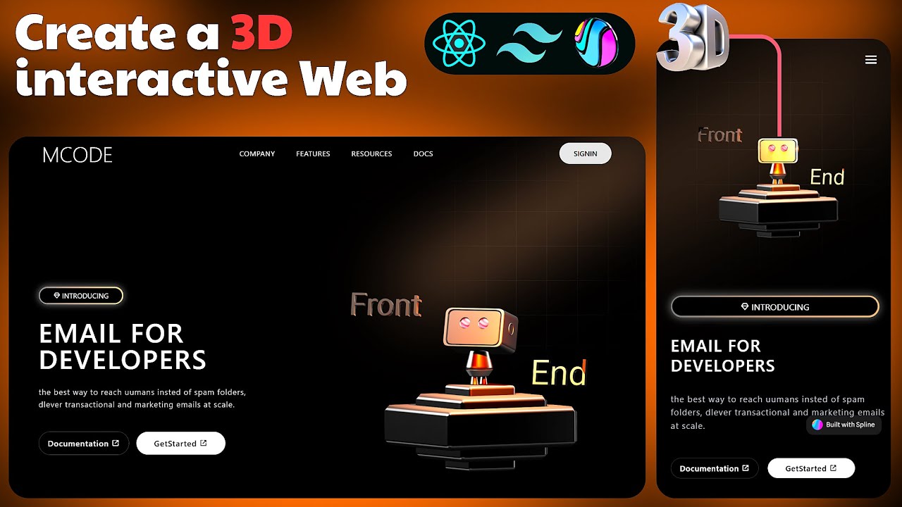 Build a Stunning 3D Website with React, Tailwind & Spline | Beginner Tutorial