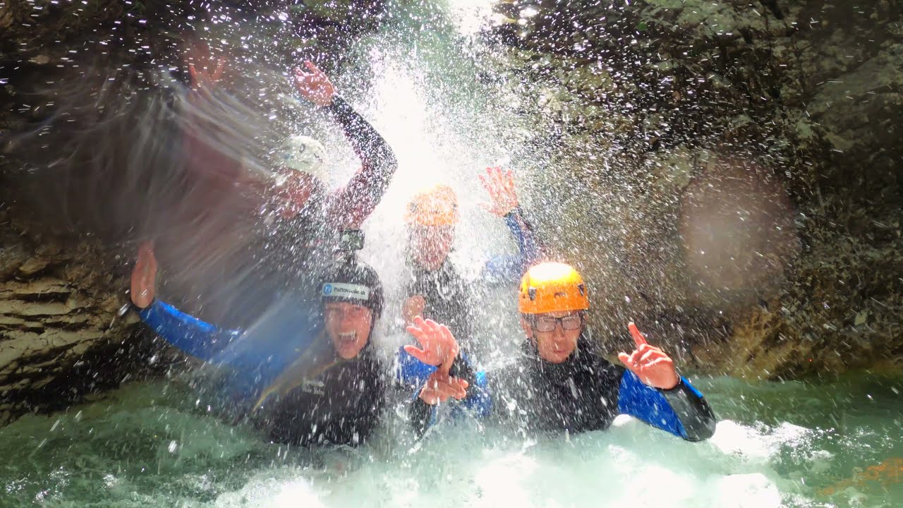 Canyoning in Fratarica canyon, Slovenia 2021