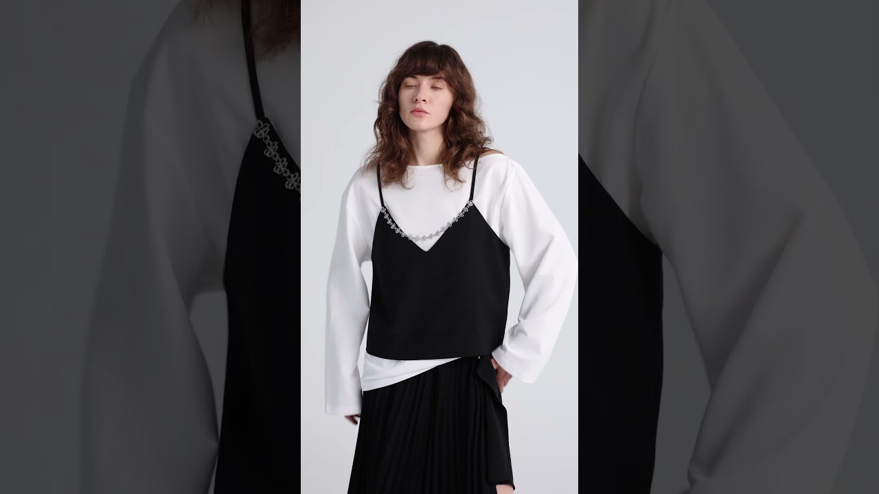 INFFTRU Layering Deep V Neck Top Vest | Stylish Autumn Essential #ootd #infftru #veststyle