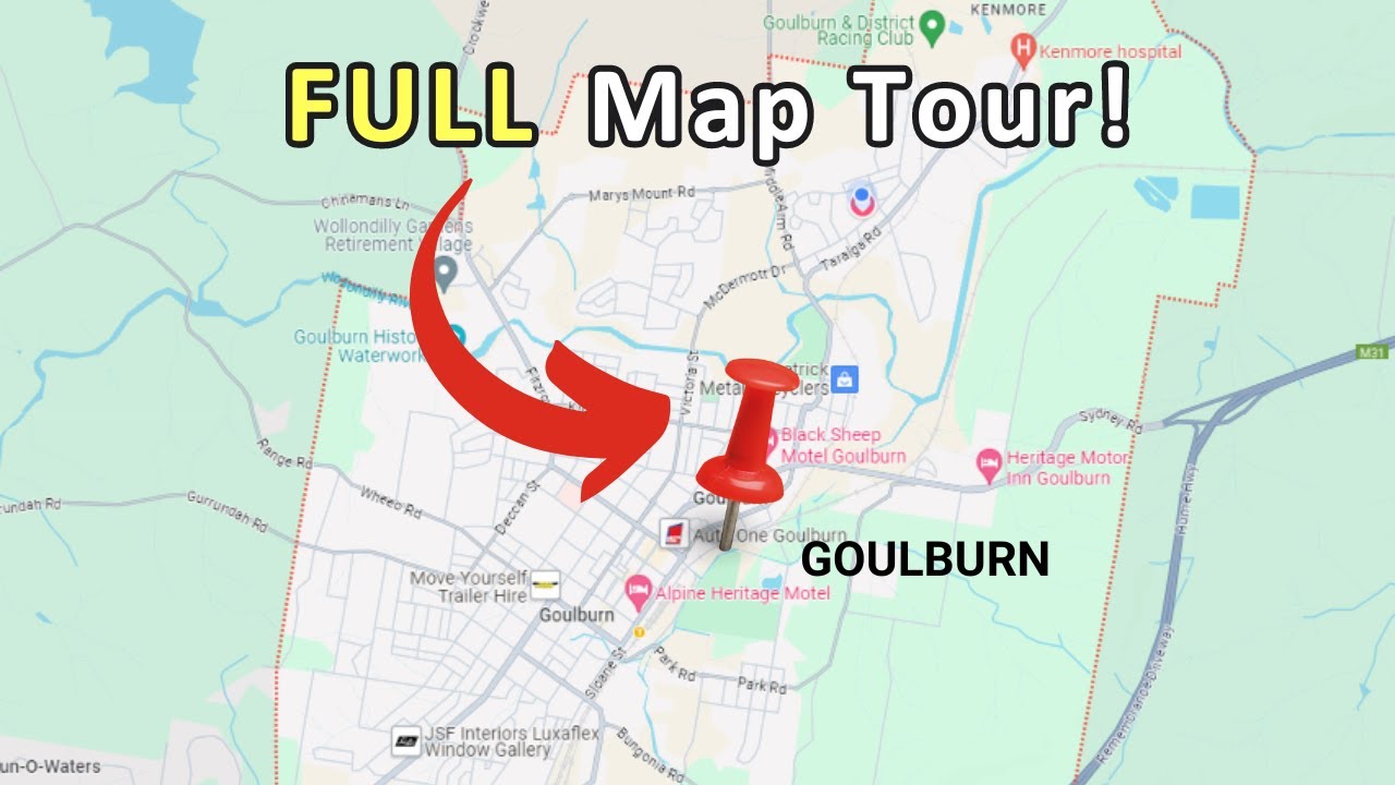 Goulburn NSW -  Full Map Tour