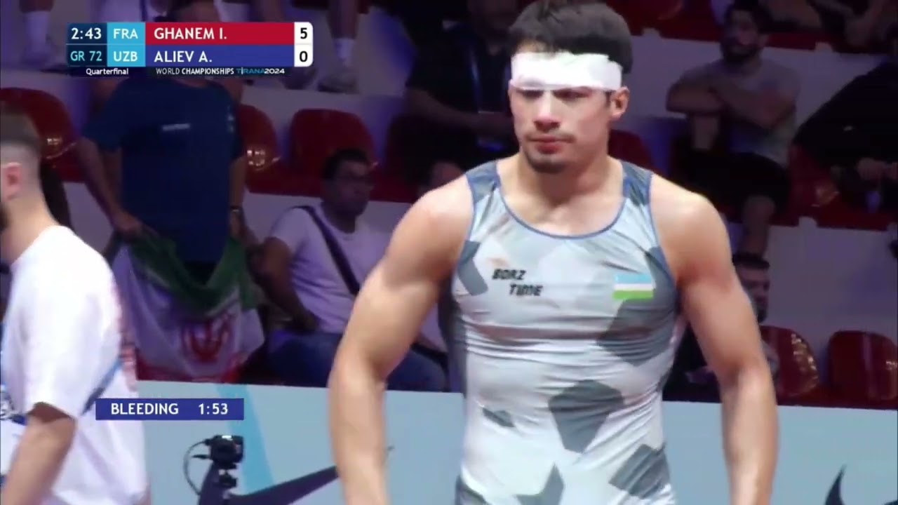 I. GHANEM (FRA) vs A. ALIEV (UZB) | GR 72 1/4 | World championships 2024