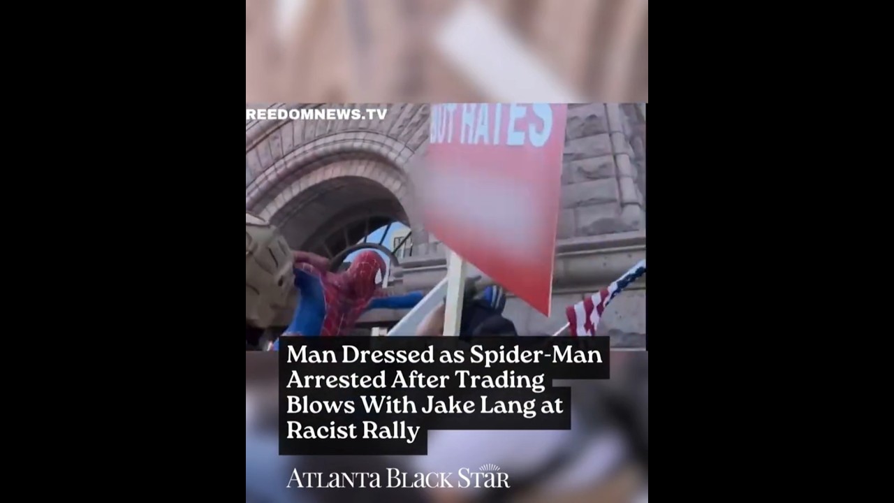 &ldquo;Spider-Man&rdquo; JUMPS on Jan. 6 Rioter&rsquo;s Truck&mdash;Then CHAOS Erupts 😳 #MAGA #Viral #Politics