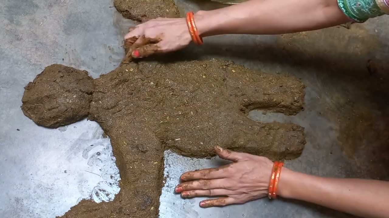 गांव में ऐसे बनाते हैं गोवर्धन !! गोवर्धन बनाने की विधि !! Goverdhan making !! गोवर्धन कैसे बनाएं