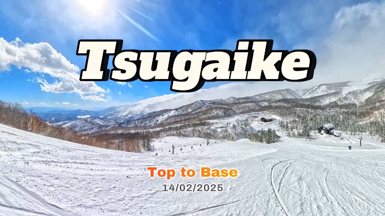 Tsugaike -- Top to base snowboarding on a sunny day.