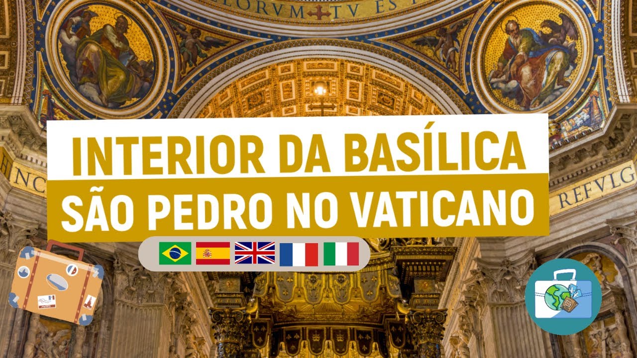 Interior da Bas&iacute;lica de S&atilde;o Pedro no Vaticano