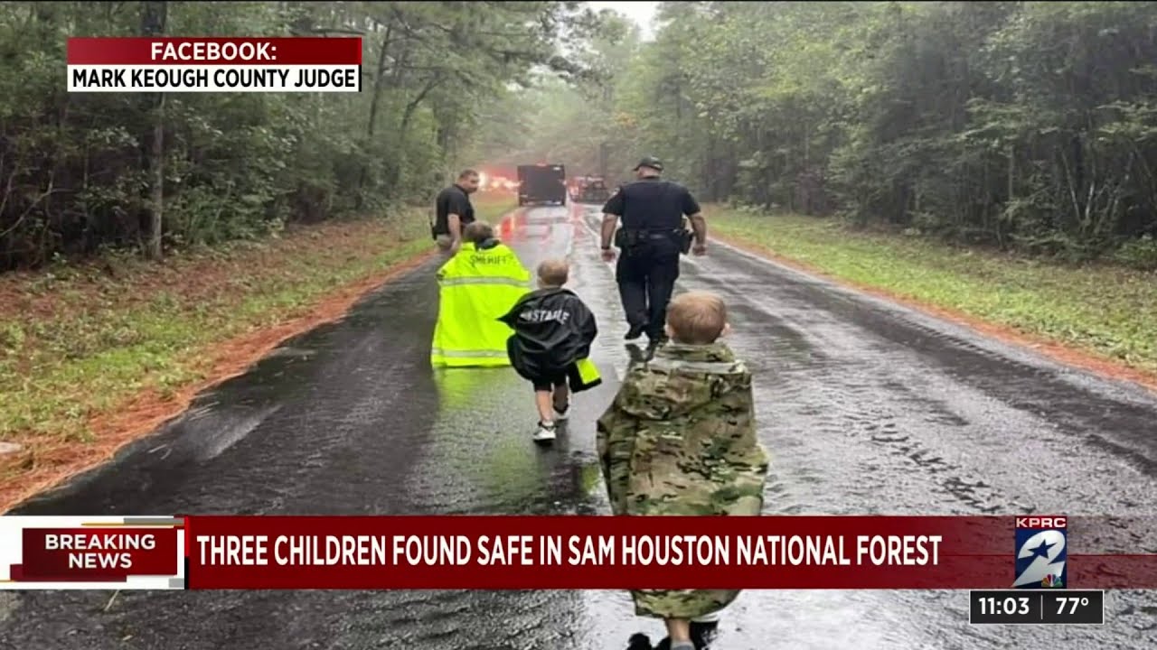 3 children found safe after rainy night in Sam Houston National Forest