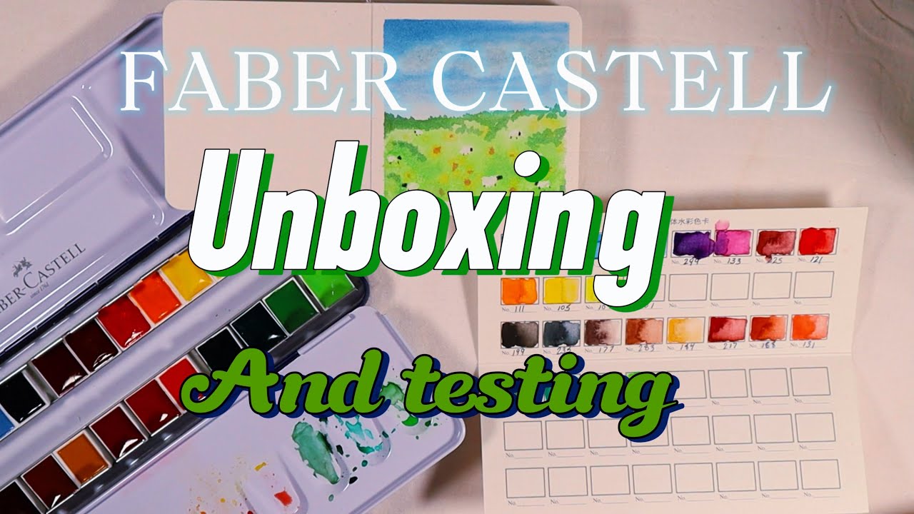 🎨Faber-Castell Watercolor Review & Unboxing | Beginner Artist First Try 💫