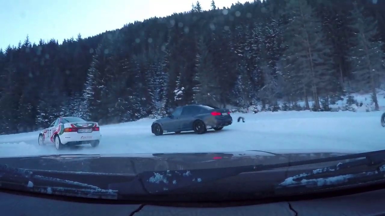 Winterfahrtraining im Thomatal auf Eis und Schnee - Porsche 924