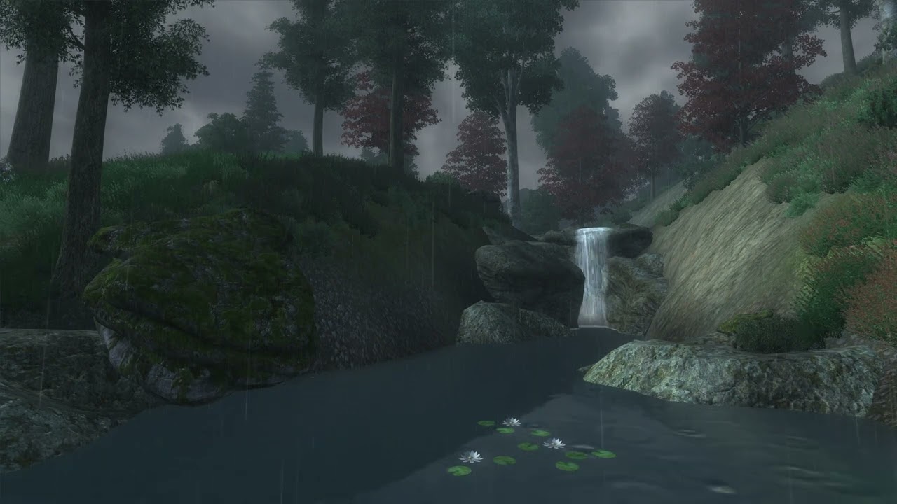 Oblivion Ambience - Rain and Fog in the West Weald - Full Day/Night Cycle