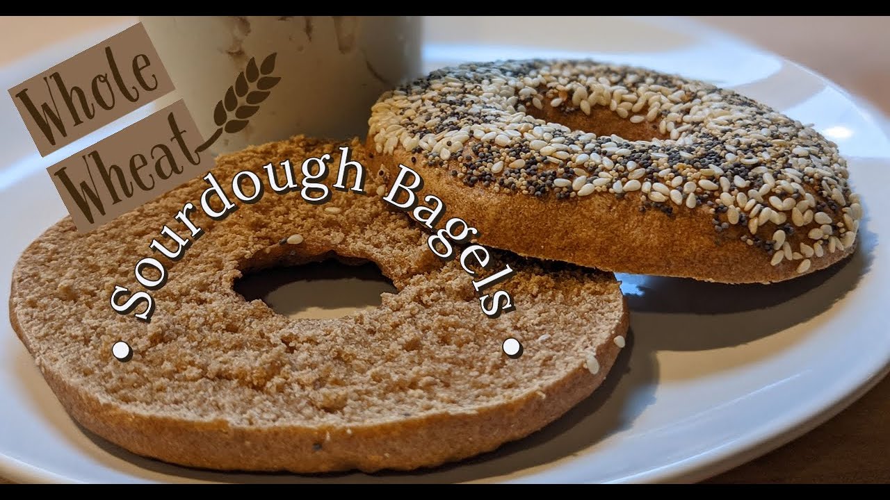 100% Whole Wheat Sourdough Bagels - 3 INGREDIENTS (& Vegan Food Trailer Build Update)