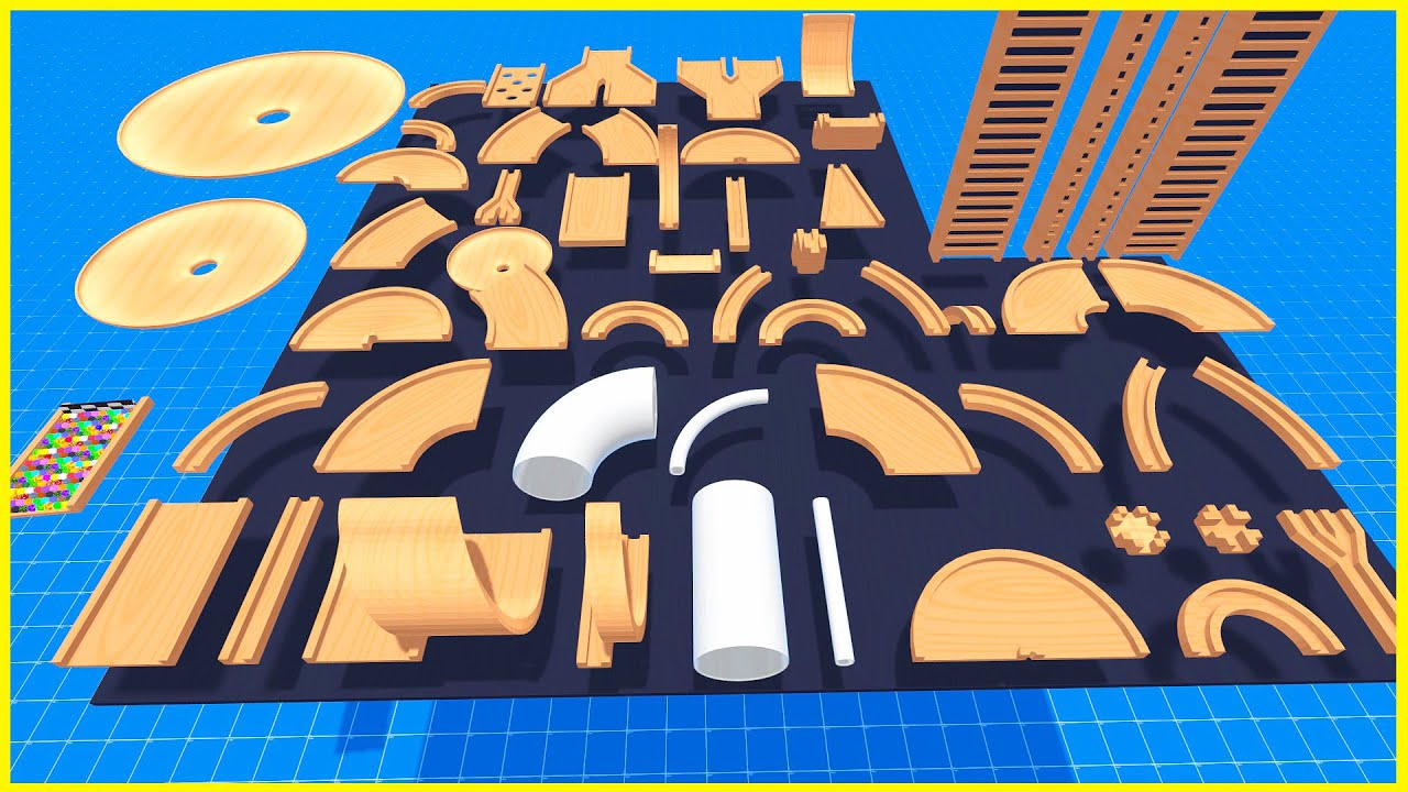 Создание Marble Run с использованием КАЖДОГО элемента трассы — игровой процесс Marble World