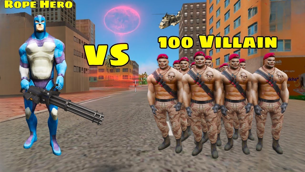 Dangerous Villain Gives A Challenge To Rope Hero In Gta V | Rope Hero Vice Town | Rope Hero