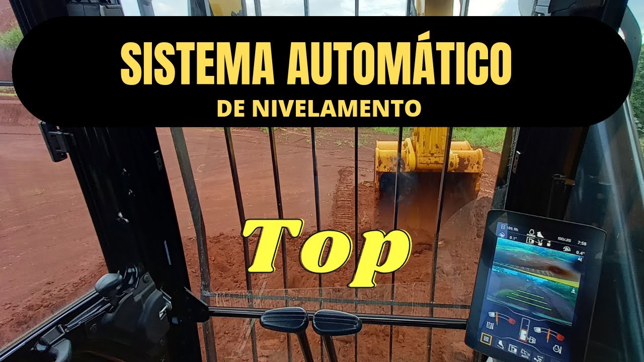 NIVELAMENTO COM Escavadeira CATERPILLAR Nova e automática