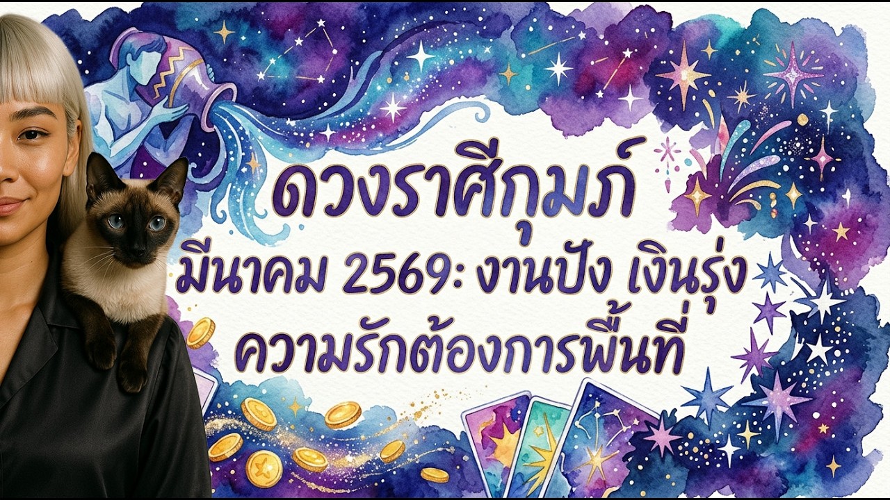 ดวงราศีกุมภ์ มีนาคม 2569: งานวุ่นแต่รวยหนัก โชคลาภพุ่งปรี๊ด ระวังรักพังถ้าไม่มีสเปซ!