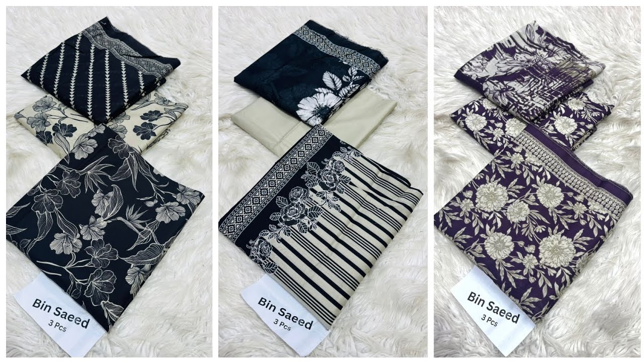 Bin Saeed Pure Cotton Collection | Original 3Pc Suit | Wholesale Rs.2950 #brandedoriginal 