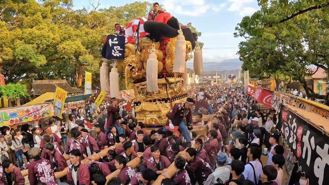 4K (60fps) 2023 .10 .18 新居浜太鼓祭り　川東地区八幡神社宮入り入場シーン