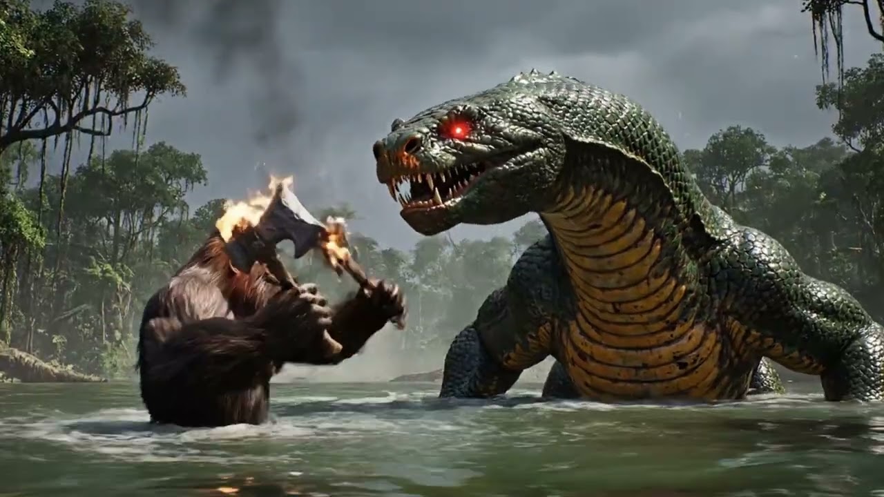 King Kong vs Mutant Sea Monster  Ultimate Fight to Save His Kin