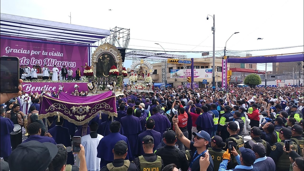 VISITA  HISTORICA AL CALLAO SEÑOR DE LOS MILAGROS 26 OCTUBRE 2025 RETORNO A LAS NAZARENAS 