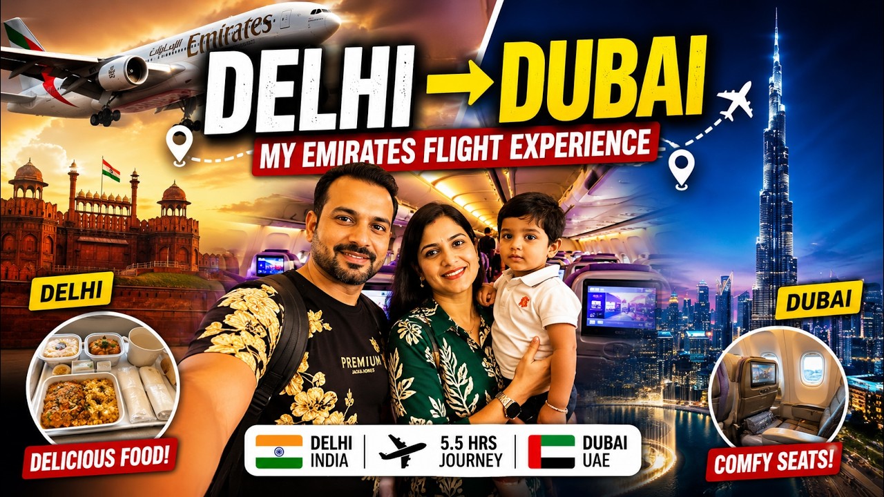My Emirates Flight Experience 🇮🇳➡️🇦🇪 | Delhi to Dubai Travel Vlog
