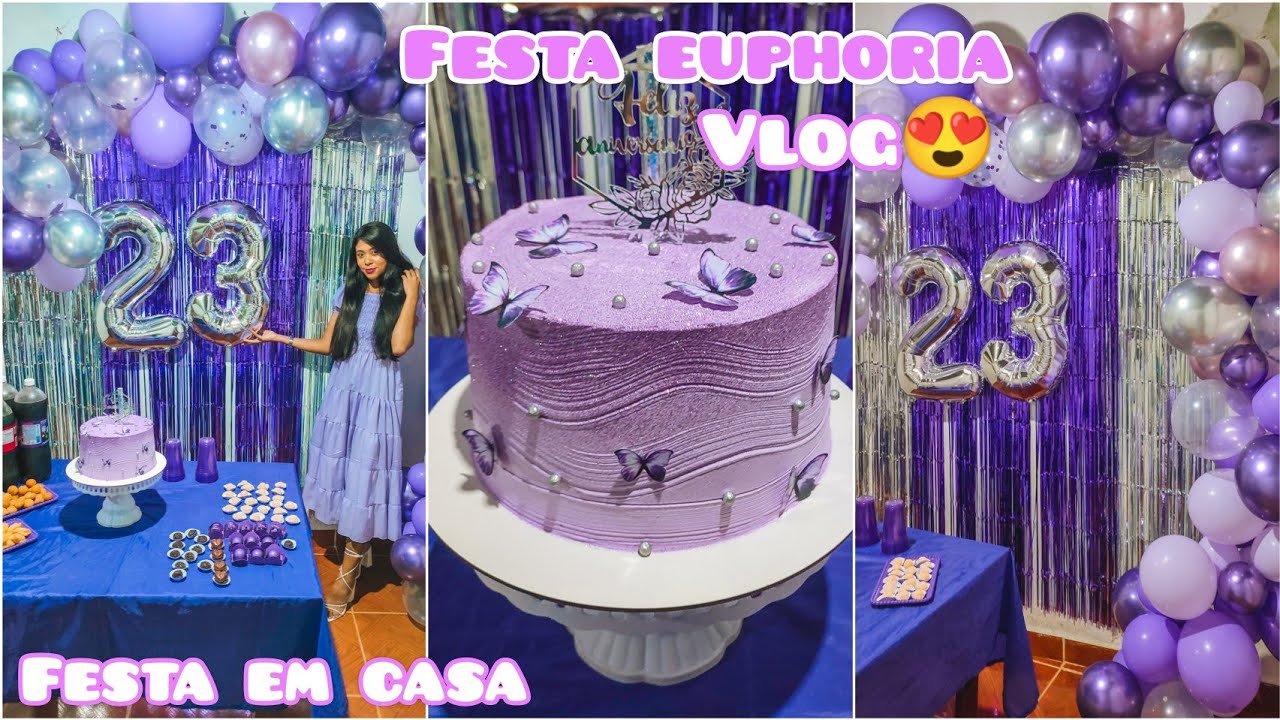 PREPARATIVOS PARA MEU ANIVERSÁRIO GASTANDO POUCO | TEMA ROXO  | VLOG FESTA EUPHORIA