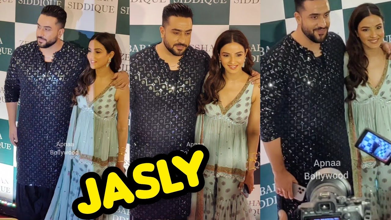 Jasmin Bhasin With Love Aly Goni Cute Video at Baba Siddique Iftar Party | Jasly
