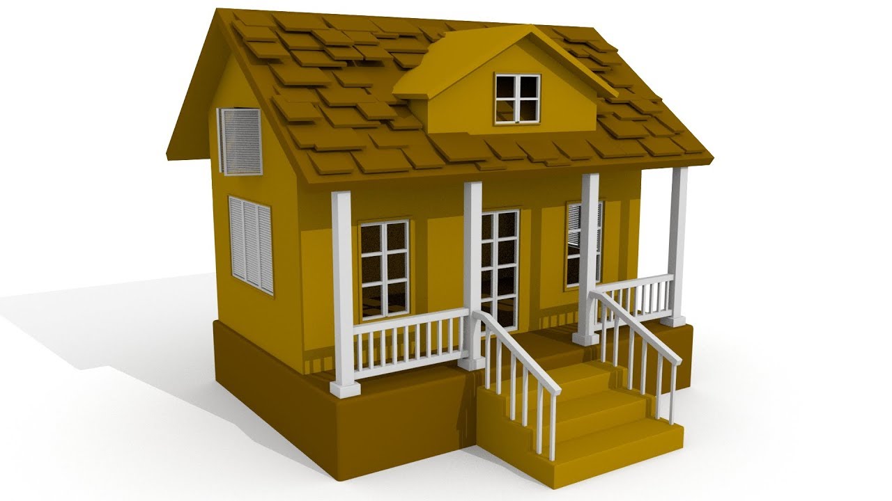 How to Model a Cottage House in Autodesk Maya