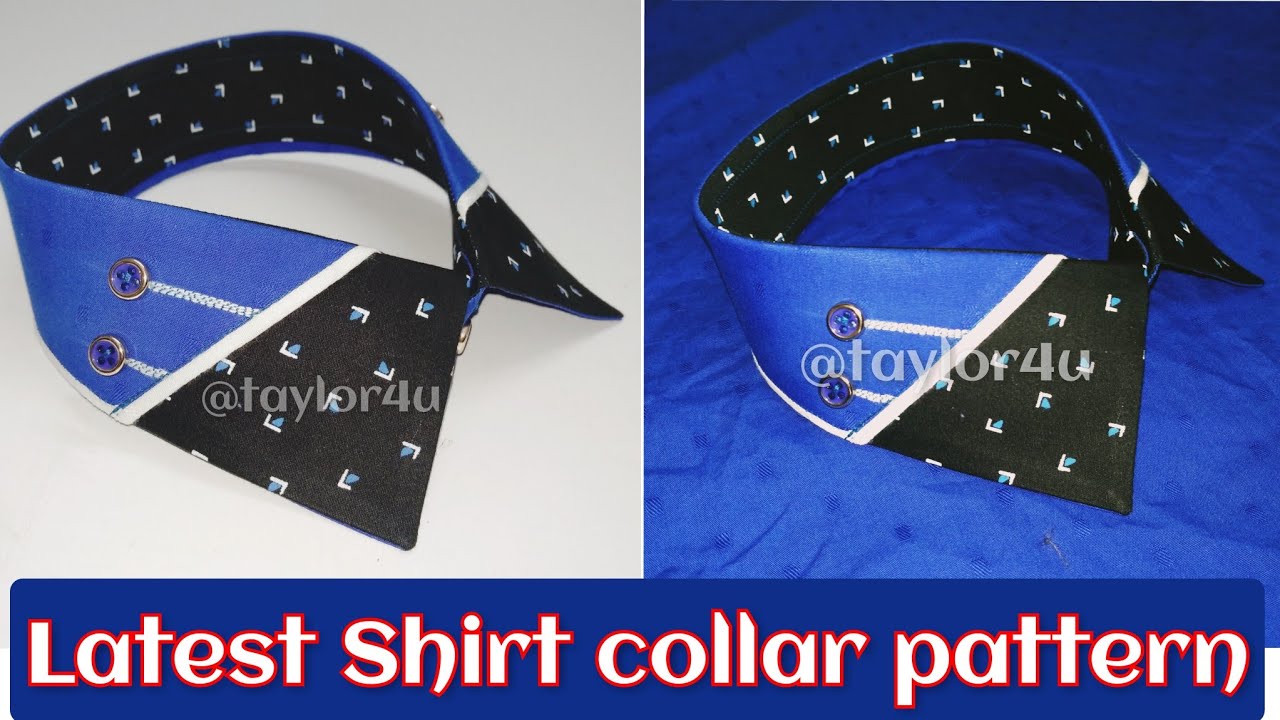Sew a perfect shirt collar pattern #97 | Shirt collar design cutting 2021 #Sewing