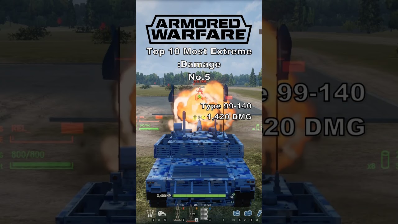 Top 10 most extreme Damage in Armored Warfare! #armoredwarfare #tank #games #war #military