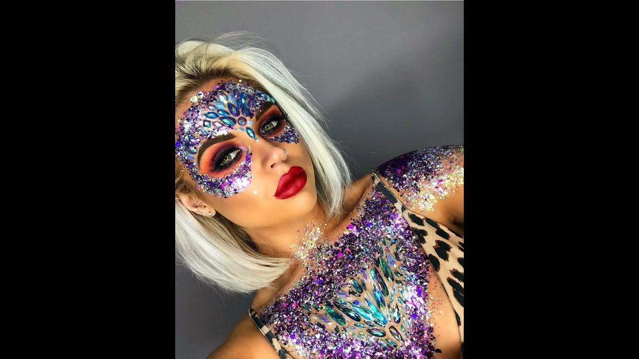 Festival look using The Gypsy Shrine glitter and jewels