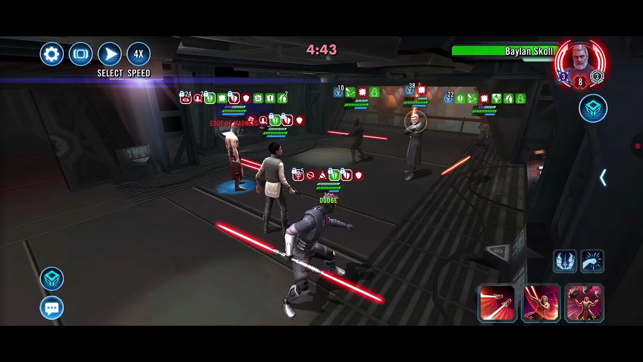 [3v3] Cere/Malicos/Maul (L3 buffs, 155% AP) vs. 3-omi Baylan/Shin/Marrok (wordy Merc, ): 56 banners