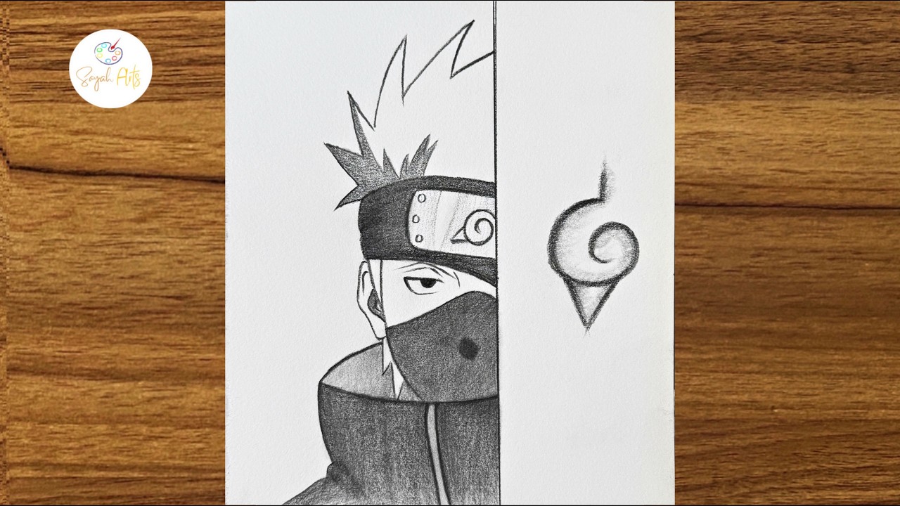 Easy Kakashi Drawing || How to Draw Kakashi Hatake step by step for beginners || Easy anime drawing