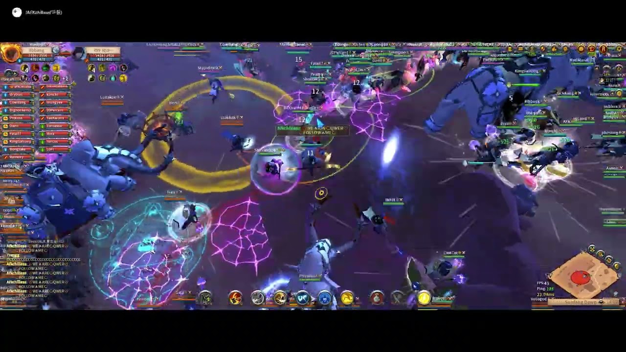 알비온 온라인 한국의 대형zvz길드 전쟁시작! qwer vs윈터 l Albion Online ZvZ HOJ [TAP]qwer vs [SNOW]winter Open the war!!