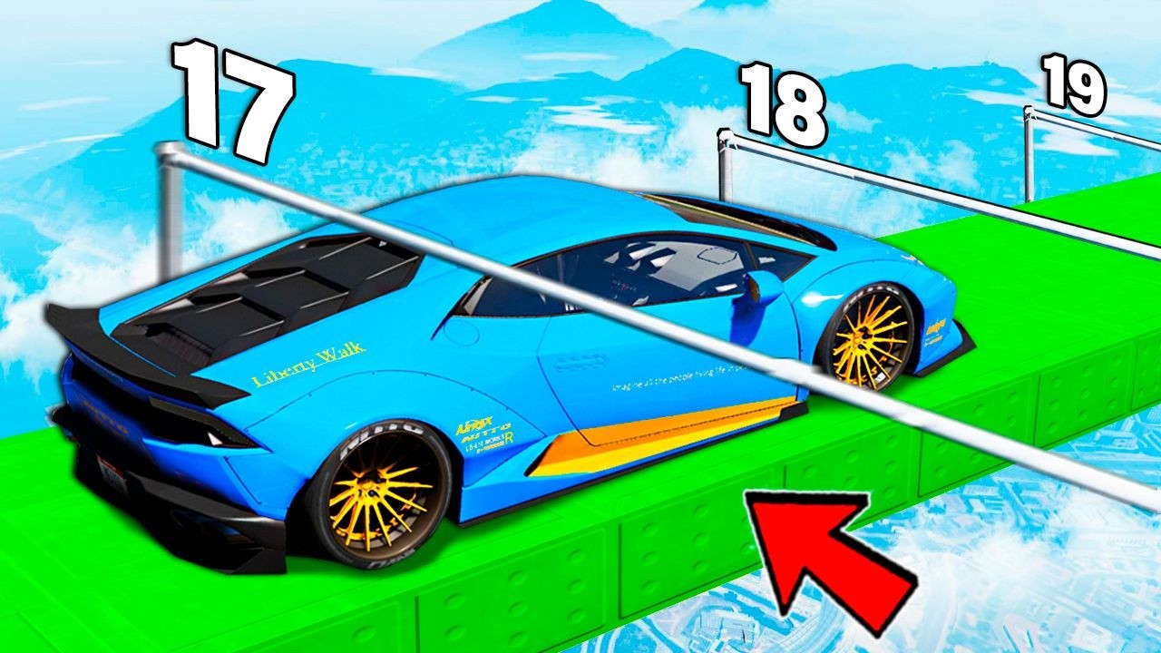 ЛЕГЕНДАРНЫЙ ЗАМЕС! КАК ДАЛЕКО ПРОЕДЕТ МАШИНА ПОД САМЫМ НИЗКИМ ШЛАГБАУМОМ? УЗКО НИЗКО В ГТА 5!