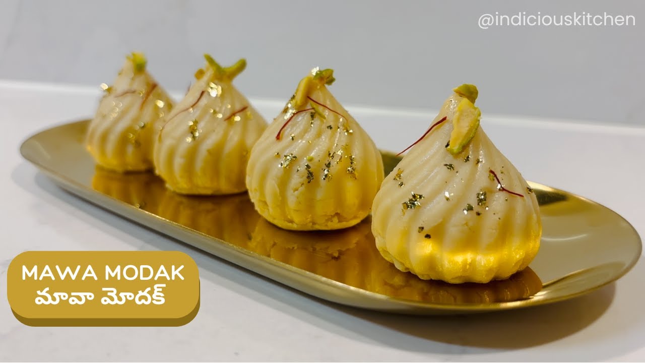 Coconut Stuffed Mawa Modak | Khoya Modak Recipe | Make Mawa Modak at Home | Ganesh Chaturthi Special