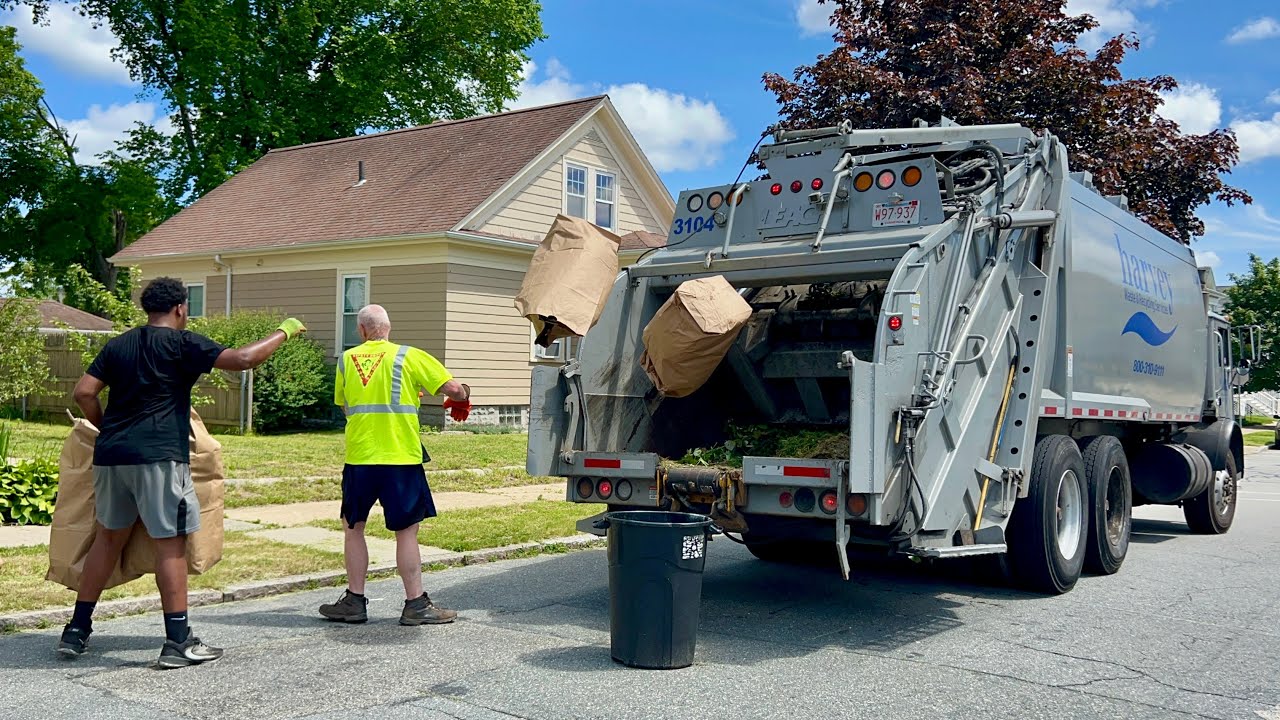Harvey Leach Garbage Truck Packing Yard Waste
